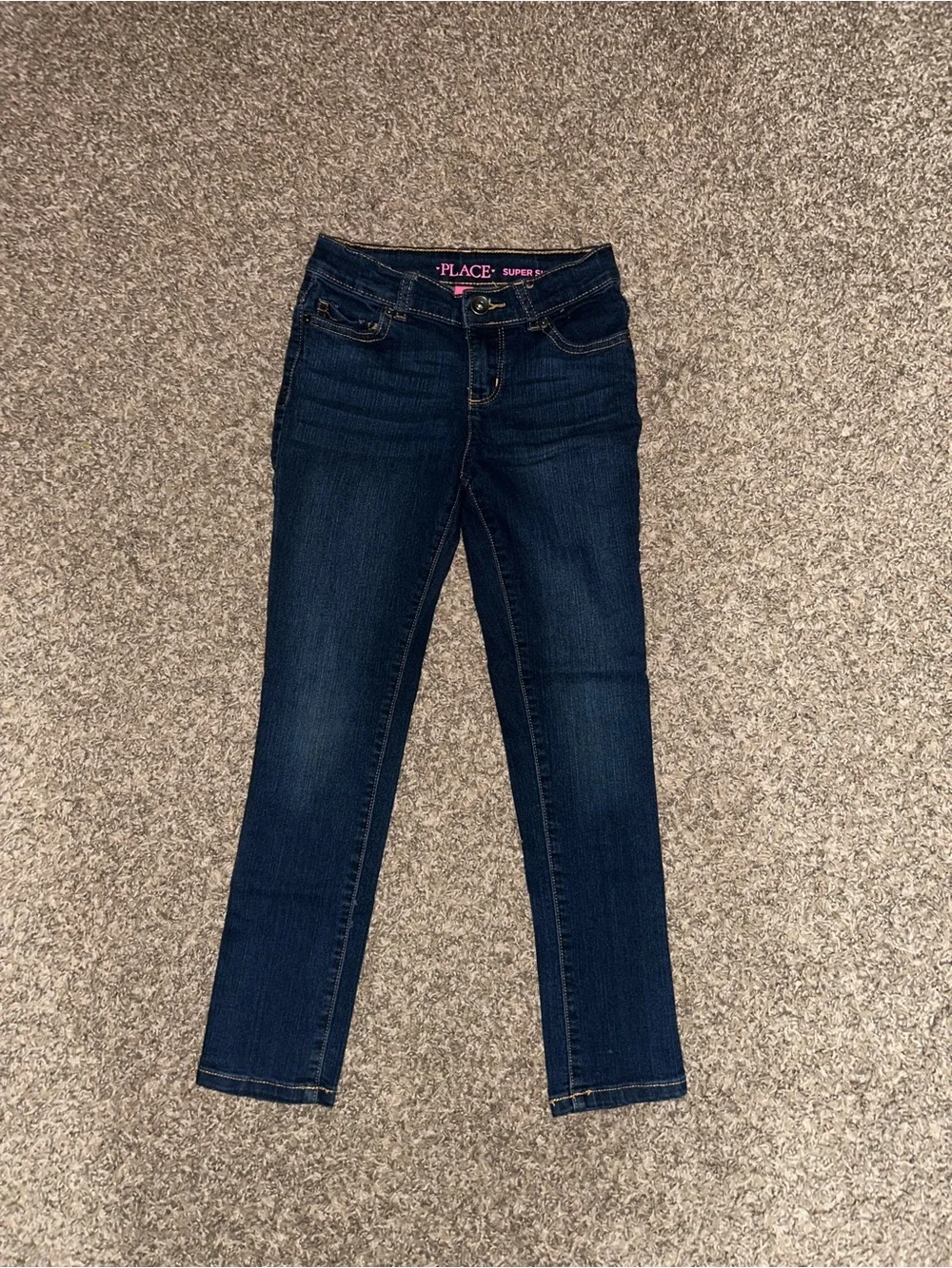 Girls Super Skinny Dark Jeans